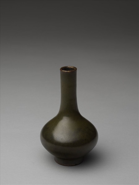 茶葉末釉長頸瓶
