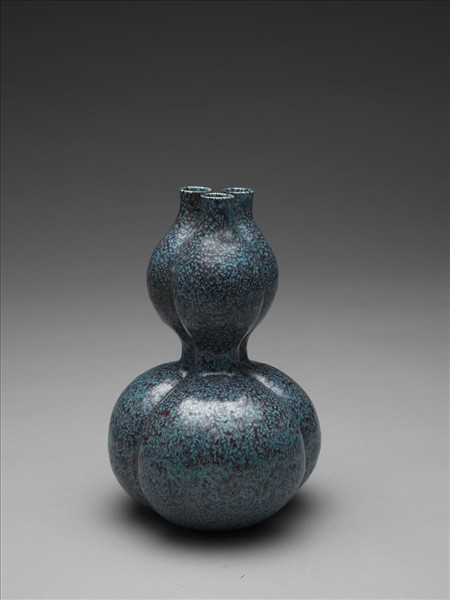 爐鈞釉三連葫蘆瓶