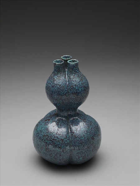 爐鈞釉三連葫蘆瓶