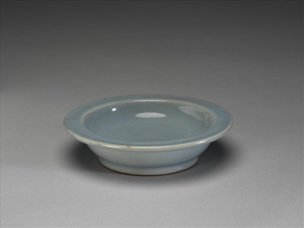 天藍釉盆托