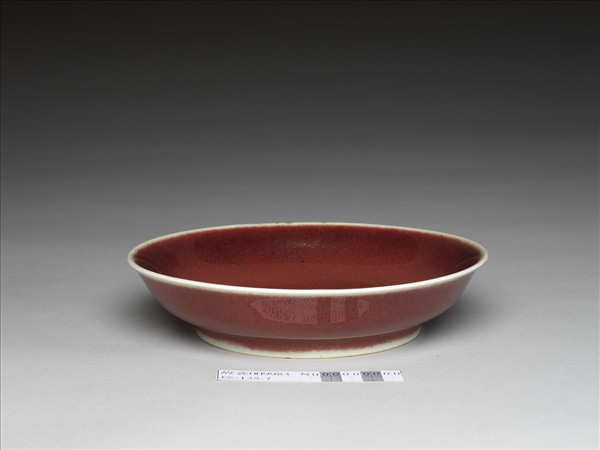 寶石紅釉盤