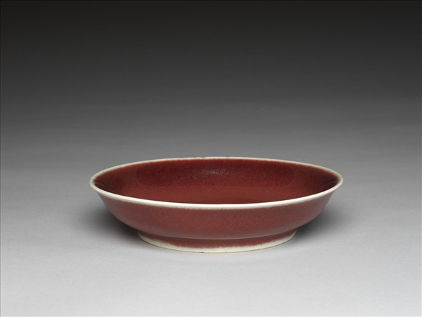 寶石紅釉盤