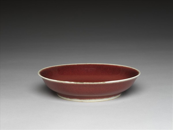 寶石紅釉盤