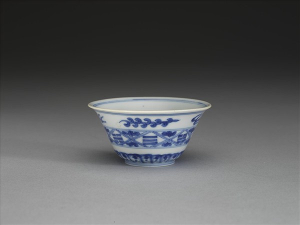 青花八卦紋套杯