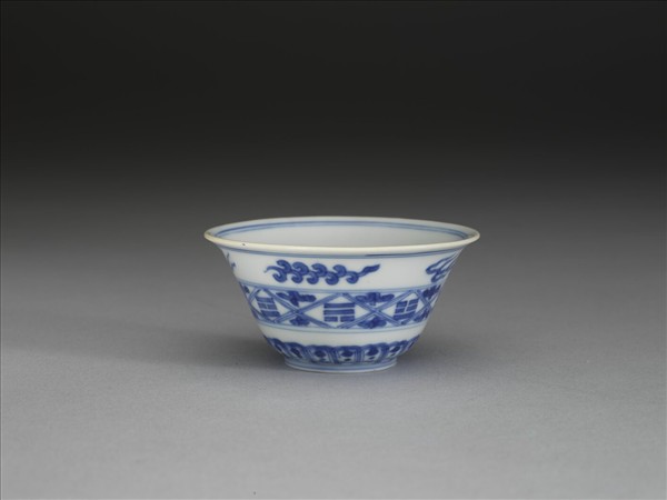 青花八卦紋套杯