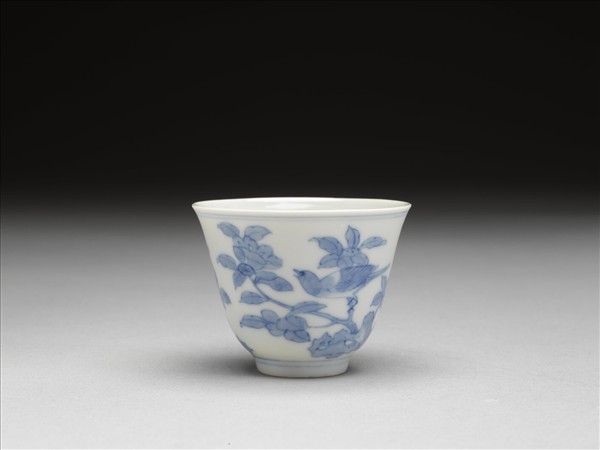 青花花鳥紋杯