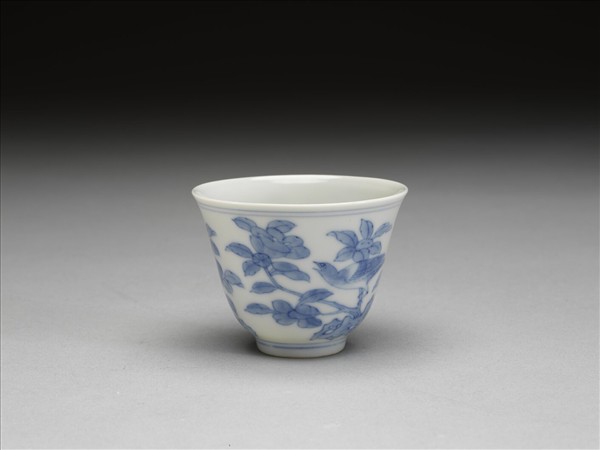 青花花鳥紋杯
