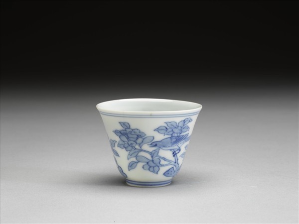 青花花鳥紋杯