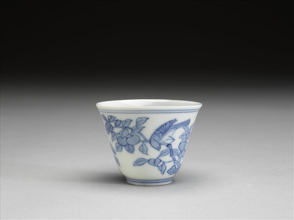 青花花鳥紋杯