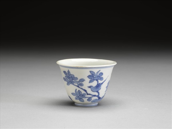 青花花鳥紋杯