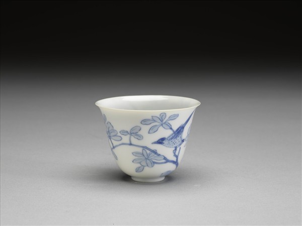 青花花鳥紋杯