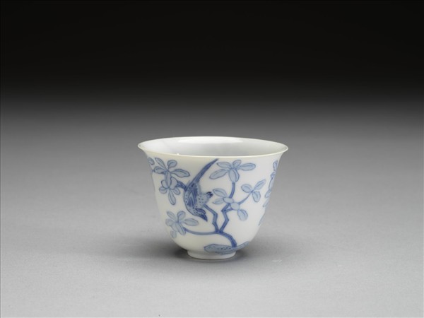 青花花鳥紋杯