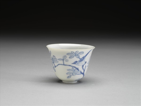 青花花鳥紋杯