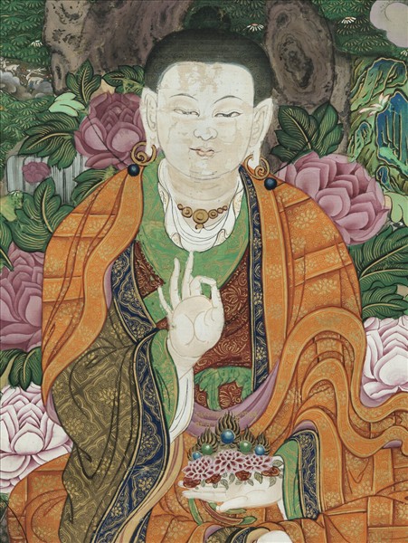 清乾隆御製羅古羅羅漢唐卡　軸