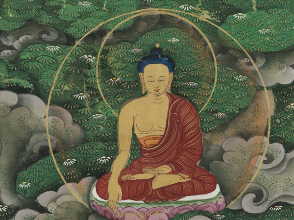 清乾隆御製羅古羅羅漢唐卡　軸