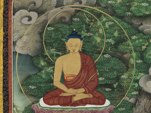 清乾隆御製羅古羅羅漢唐卡　軸