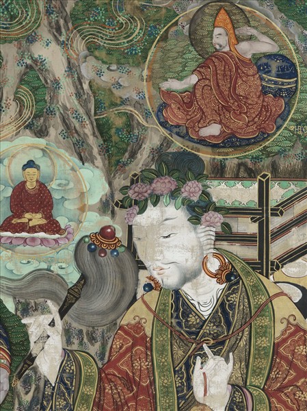 清乾隆御製達摩多羅羅漢唐卡　軸