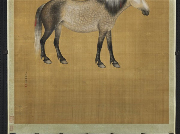 清沈振麟鐵螭騅圖　軸