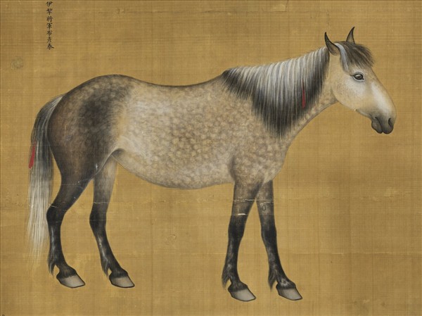 清沈振麟鐵螭騅圖　軸