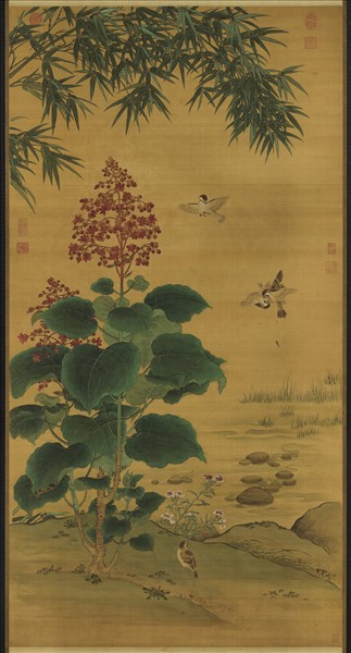 無名氏臨王淵花鳥　軸