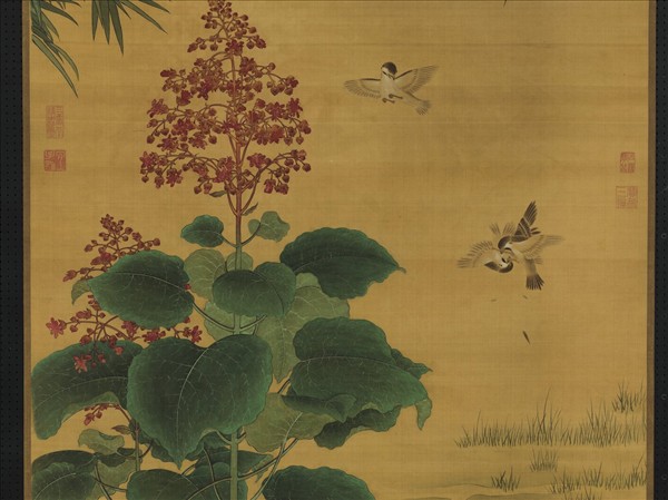 無名氏臨王淵花鳥　軸