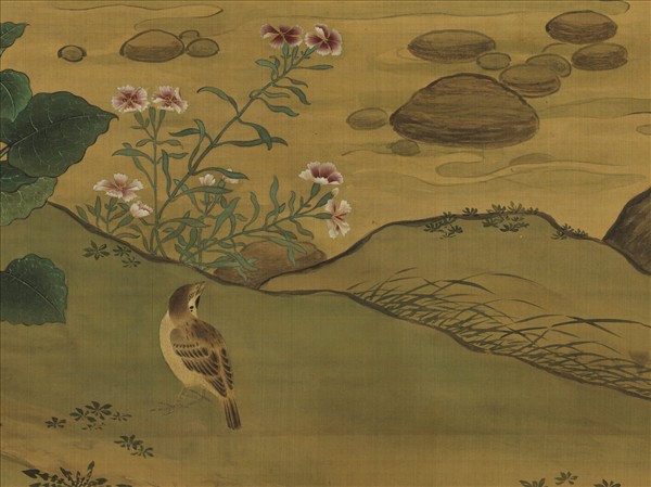 無名氏臨王淵花鳥　軸