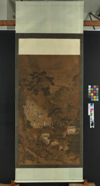 宋劉松年畫瑤池獻壽圖　軸