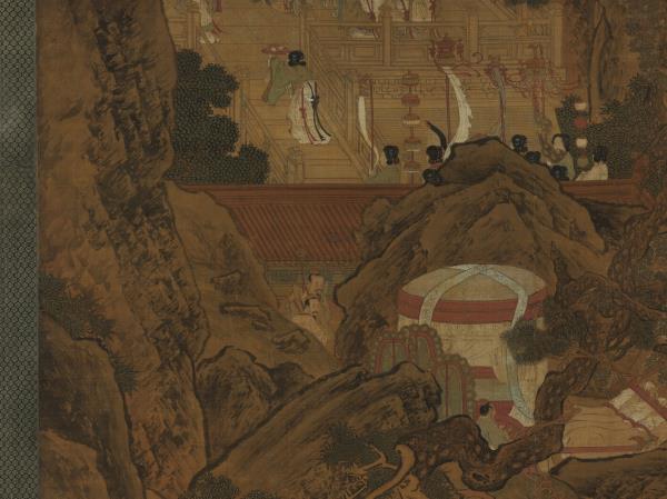 宋劉松年畫瑤池獻壽圖　軸