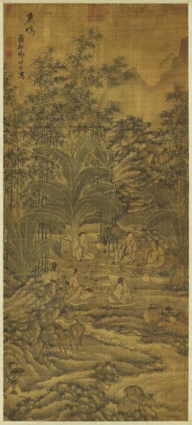 明謝時臣鹿鳴嘉宴圖　軸