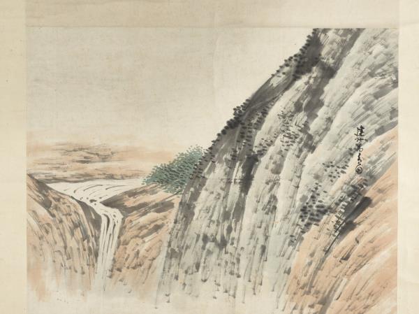 清馬負圖畫虎　軸