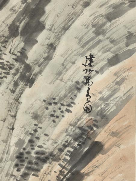 清馬負圖畫虎　軸