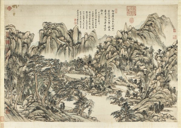 清王原祁倣黃公望山水　軸