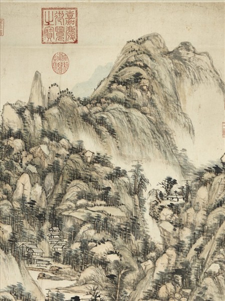 清王原祁倣黃公望山水　軸