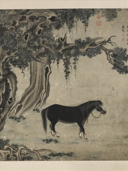 清周璕畫馬　軸