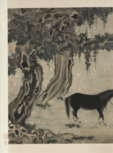 清周璕畫馬　軸