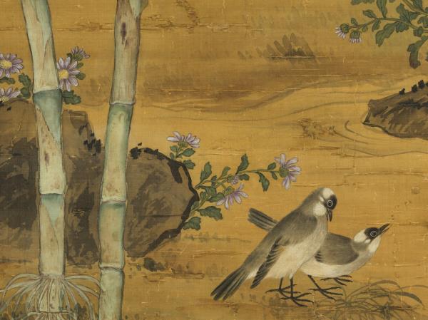 清蔣廷錫畫四瑞慶登圖　軸