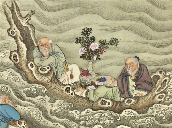 清丁裕畫後天不老　冊　浮槎