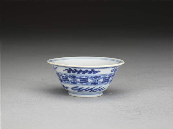 青花八卦紋套杯