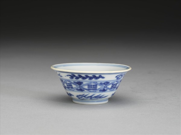 青花八卦紋套杯