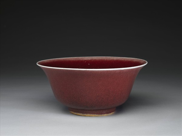 霽紅釉碗