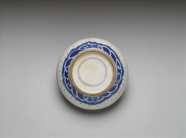 青花雙龍戲珠紋印泥盒