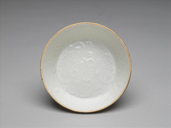 湘湖窯 青白瓷印花花卉紋洗