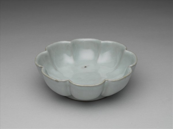 仿官釉牡丹花式洗