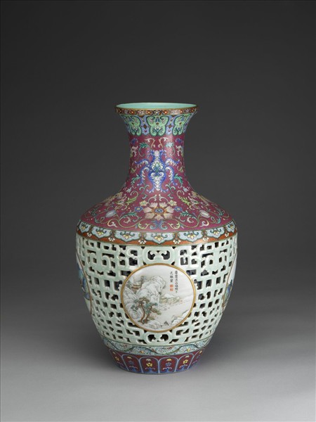 洋彩錦上添花玲瓏套瓶