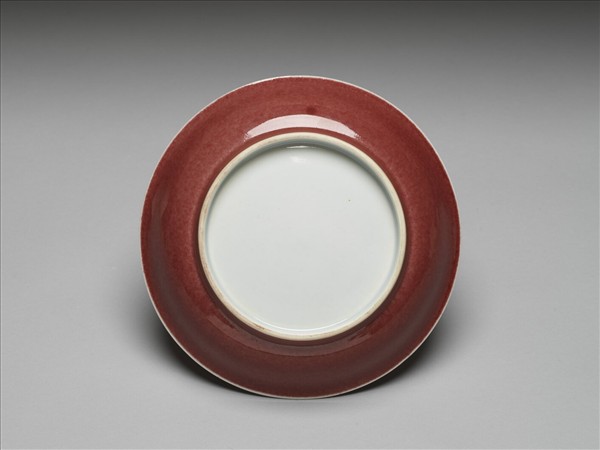 霽紅釉盤