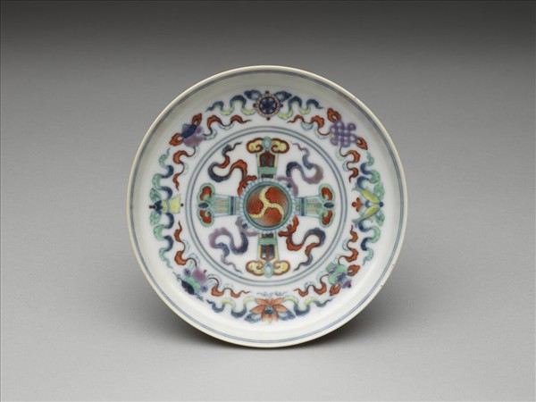 鬥彩八寶紋碟