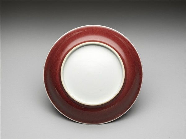 霽紅釉盤
