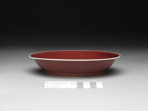霽紅釉盤