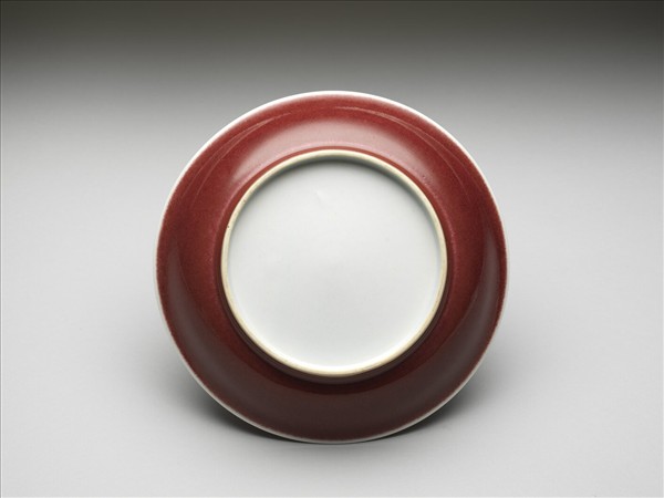 霽紅釉盤