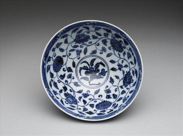 青花四季花卉紋碗